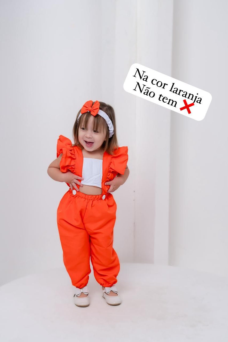 conjunto romper infantil feminino cores lisas