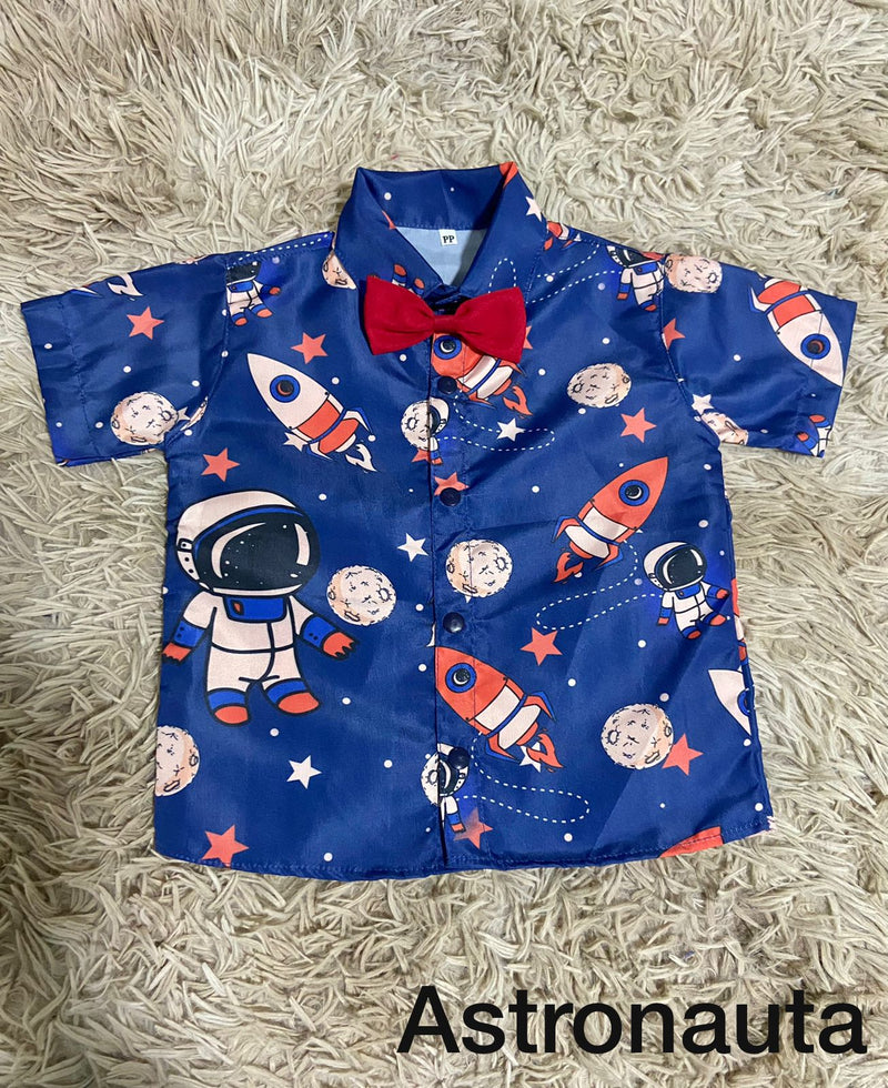 CAMISA  MAURICINHO ASTRONAUTA C/ GRAVATA  BORBOLETA